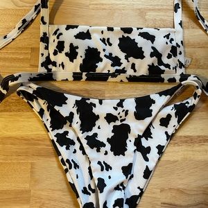 Cow patterned swim suit